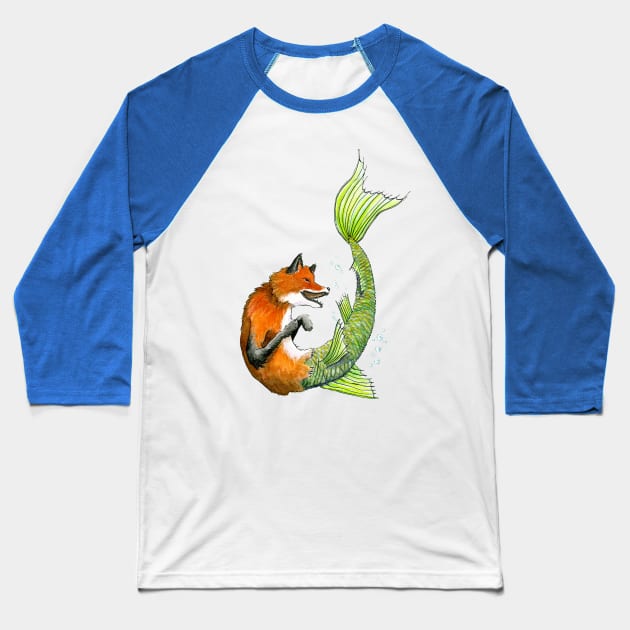 River Fox Baseball T-Shirt by TheresaLammon